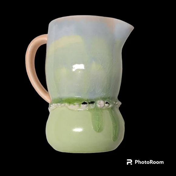 Ceramic Pitcher with Tooth Accents - Picture 1 of 7